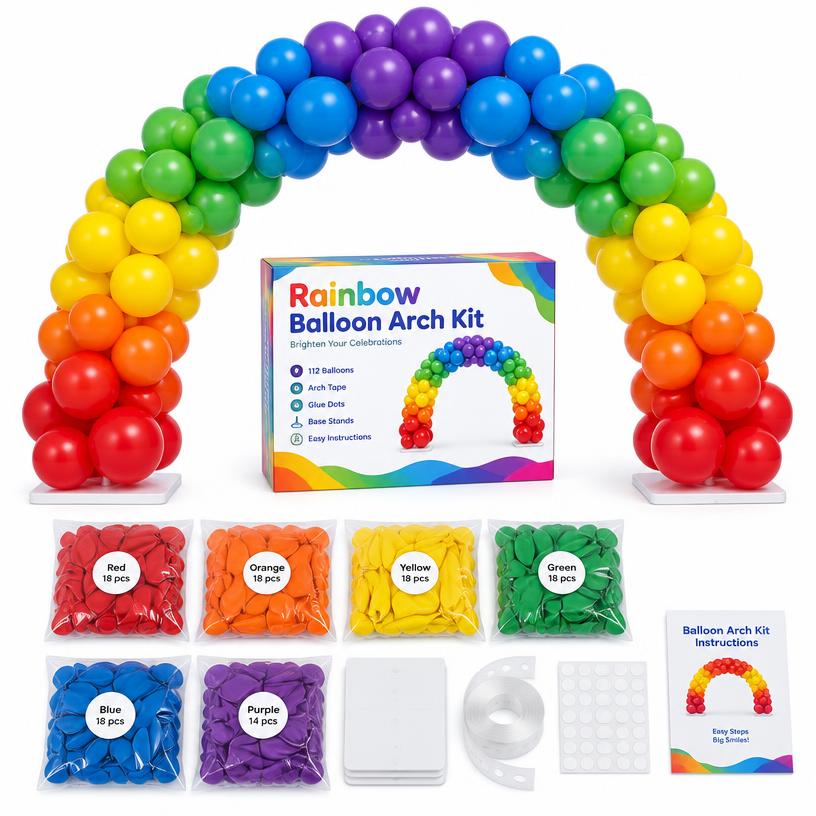 Kit Arco de Globos Arcoíris